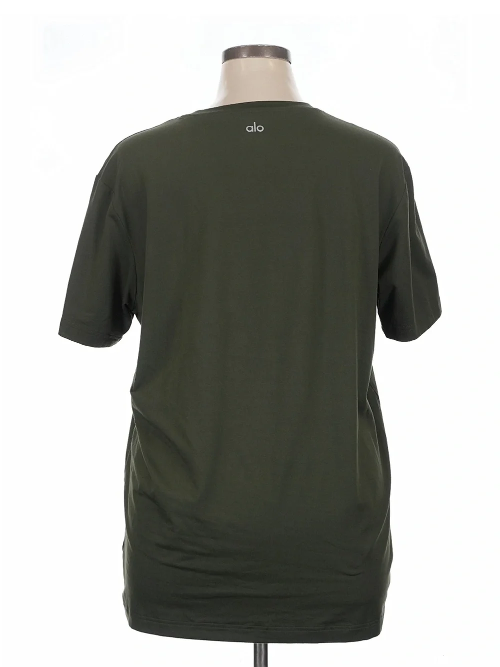 Women Alo Classic Crew Neck T-Shirt - Olive Green